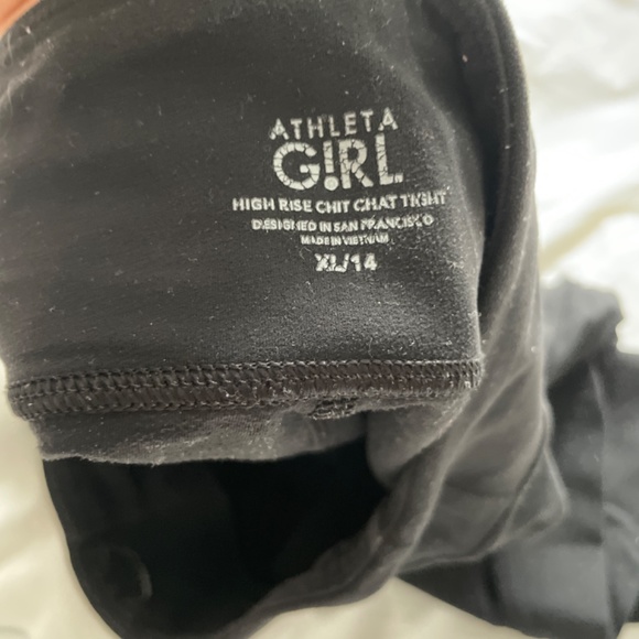 Black Athleta Leggings High Rise Chit Chat Tight - Picture 3 of 3